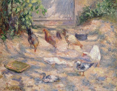 ポントワーズの農場、1877 作： Camille Jacob Pissarro